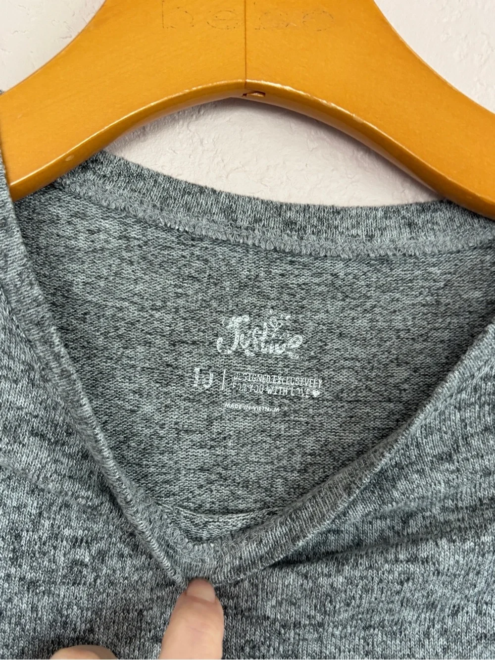 Justice Gray Marled Long Sleeve Crewneck Top size 10